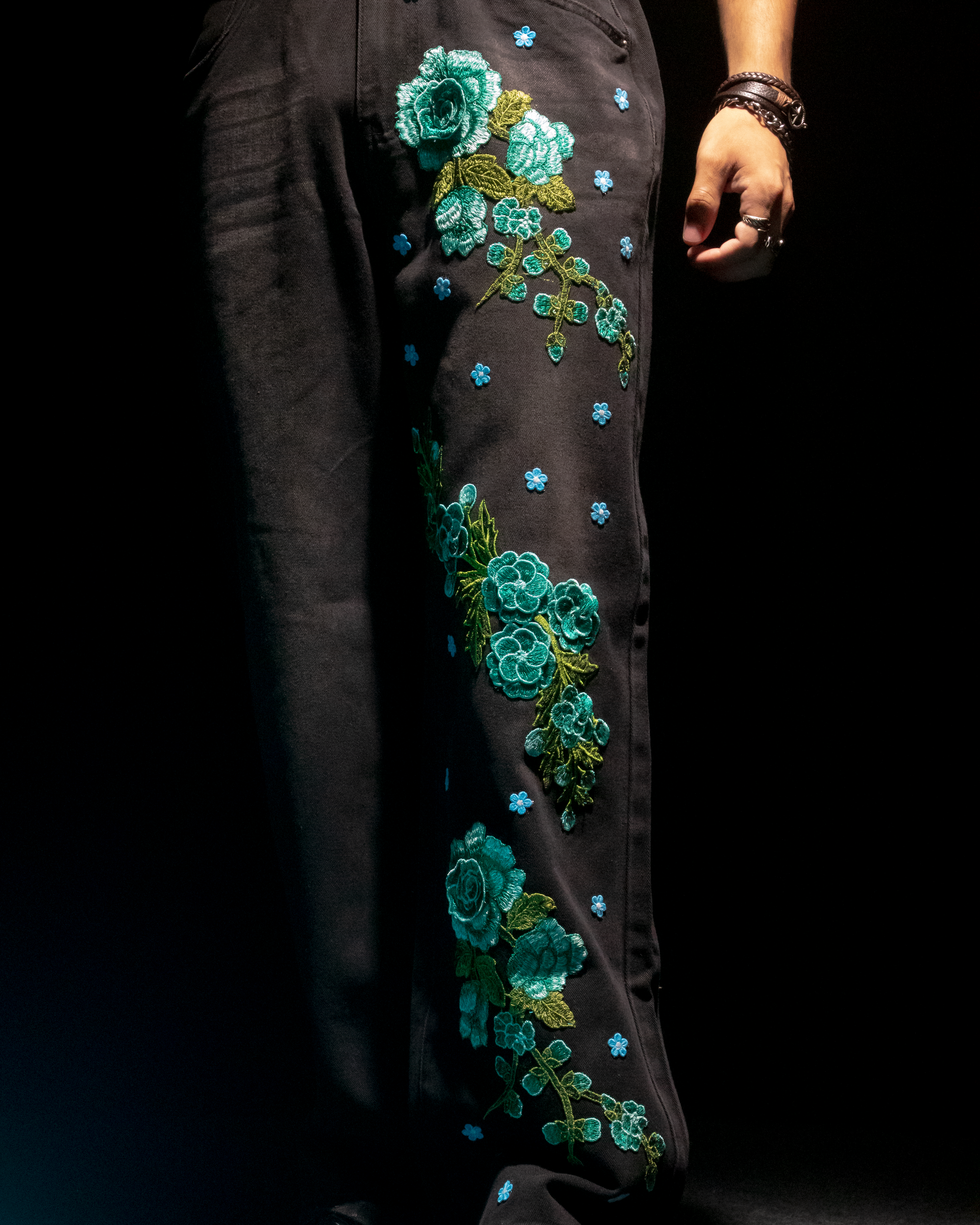 CERULEAN BLOOM PANTS