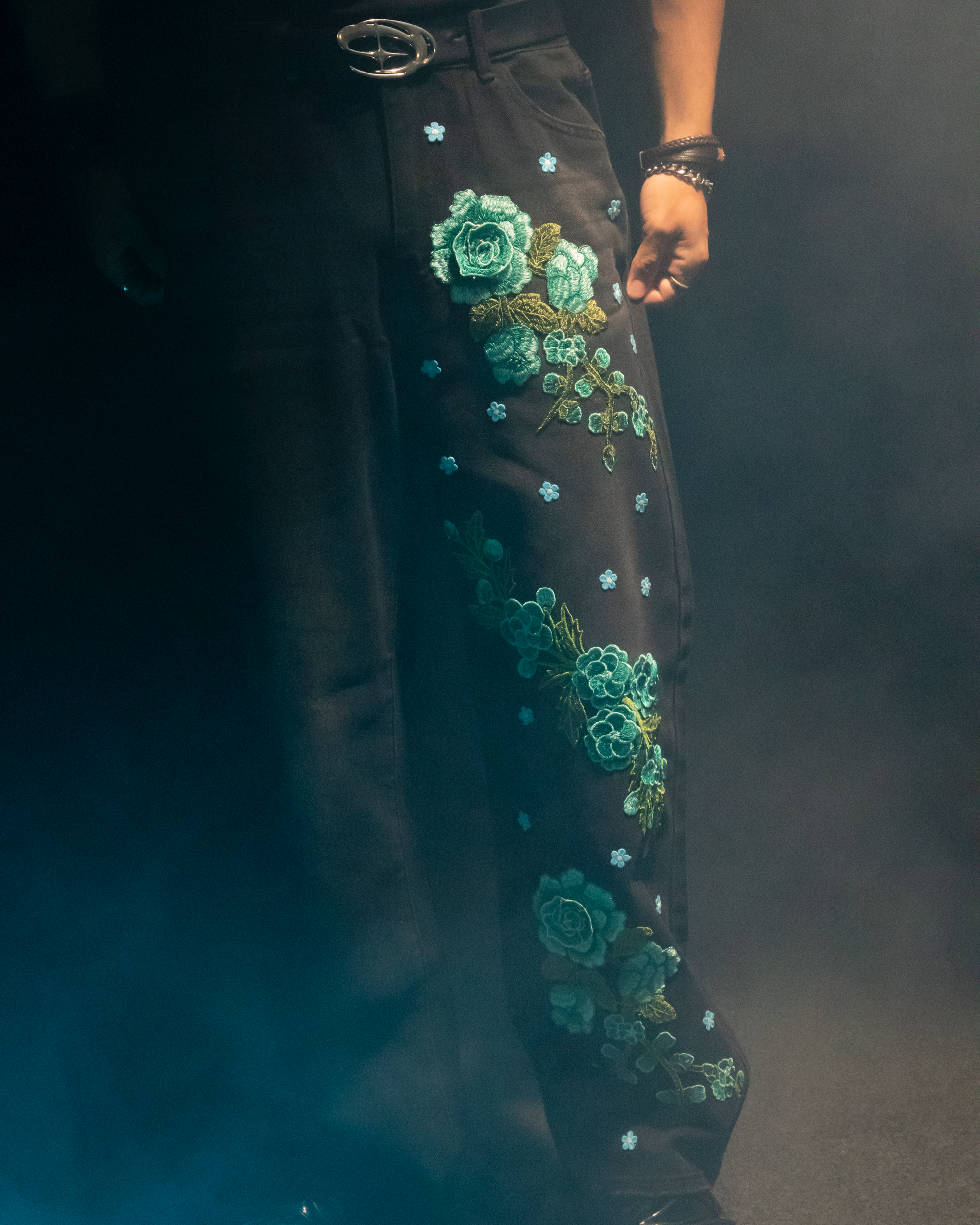 CERULEAN BLOOM PANTS